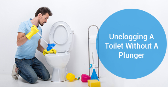 Unclogging A Toilet Without A Plunger