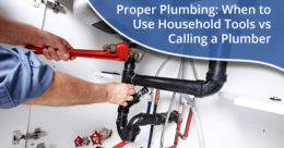 A plumber doing proper plumbing works using household tools
