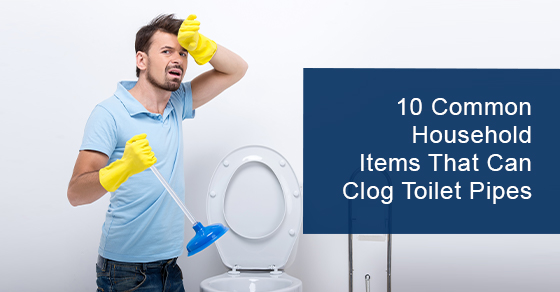 The most common household items that clog toilet pipes
