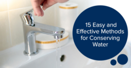 Easy and effective methods for conserving water